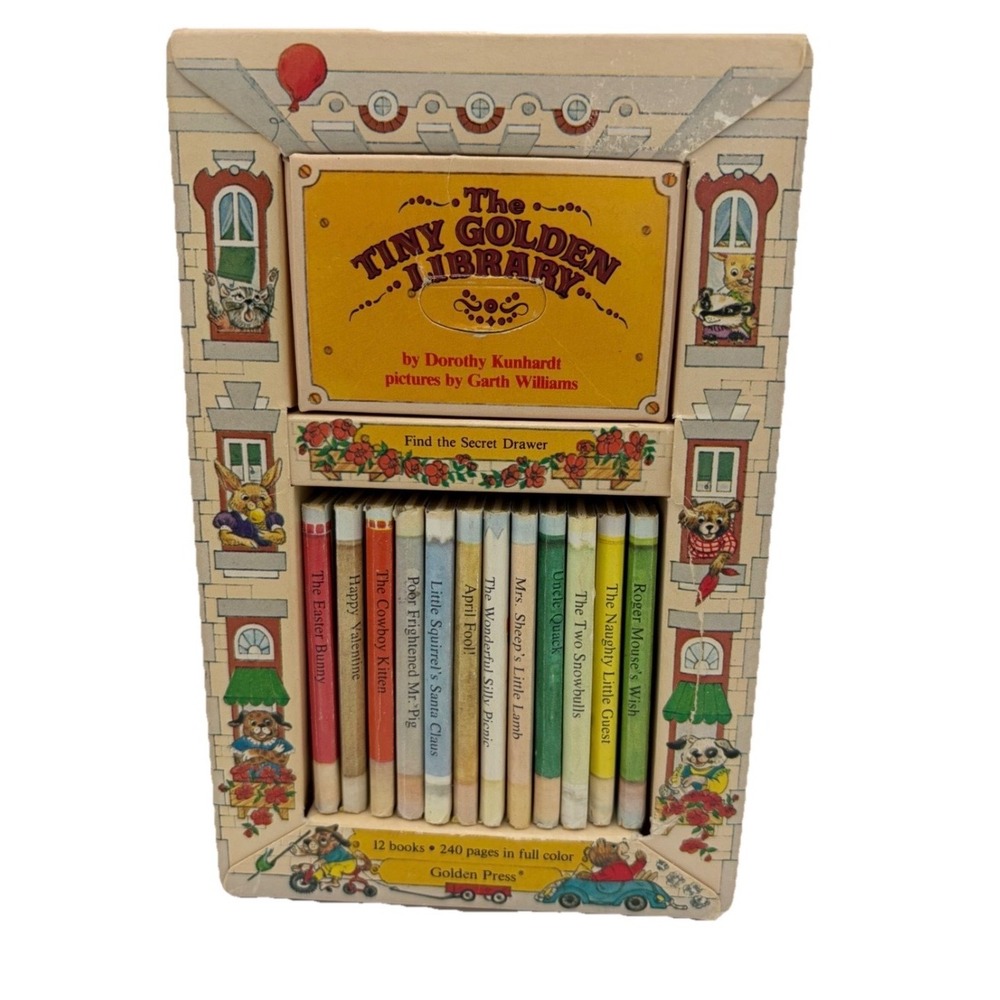 Vintage 1980 Tiny Golden Library Animal Nonsense Stories‎ 12 Book Set Kunhardt